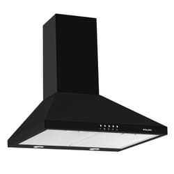 Glem Gas GHP645BK hotte Montée au mur Noir 498 m³/h C