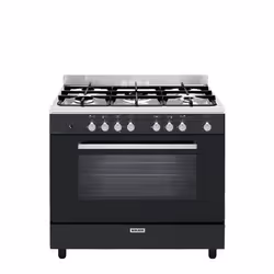 Glem Gas GE960CVBK2, Noir, Rotatif, Devant, Gaz, 5 zone(s), Acier inoxydable