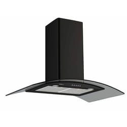Glem Gas GHS972BK hotte Montée au mur Noir 650 m³/h A++