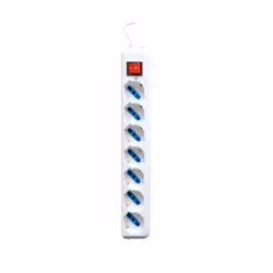 Ewent EW3927, 1,5 m, Noir, Bleu, Rouge, 7 sortie(s) CA, 250 V, 2500 W, 16 A