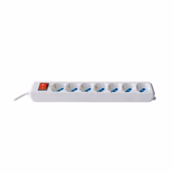 Ewent EW3927 multiprise 1,5 m 7 sortie(s) CA Noir, Bleu, Rouge