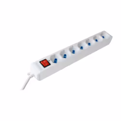 Ewent EW3927 multiprise 1,5 m 7 sortie(s) CA Noir, Bleu, Rouge