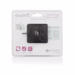 Ewent EW1052 lecteur de cartes à puce USB USB 2.0 Noir - Vue supplémentaire 4