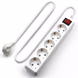 Ewent EW3916 multiprise 1,5 m 5 sortie(s) CA Intérieure Blanc