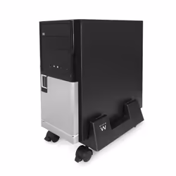 Ewent EW1290, Support CPU de chariot, Bureau, 8 kg, Noir, Synthétique ABS, horizontale