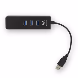 Ewent EW1140 station d'accueil USB 3.2 Gen 1 (3.1 Gen 1) Type-A Noir