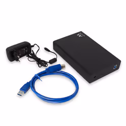 Ewent EW7056 Boîtier de disques de stockage Boîtier HDD Noir 3.5"