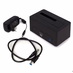 Ewent EW7012 Station d'accueil de disques de stockage USB 3.2 Gen 1 (3.1 Gen 1) Type-B Noir