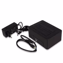 Ewent EW7014 Station d'accueil de disques de stockage USB 3.2 Gen 1 (3.1 Gen 1) Type-A Noir - Vue supplémentaire 4