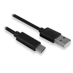 Ewent EW9641 câble USB 1 m USB 2.0 USB C USB A Noir