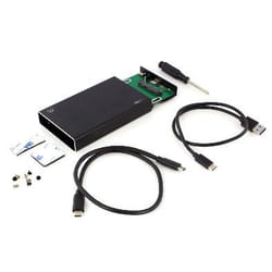 Ewent EW7070 Boîtier de disques de stockage Boîtier disque dur/SSD Noir 2.5"