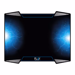 Ewent PL3340, Noir, Bleu, Argent, Image, Caoutchouc, Base antidérapante, Tapis de souris de jeu