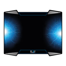 Ewent PL3340 tapis de souris Tapis de souris de jeu Noir, Bleu, Argent