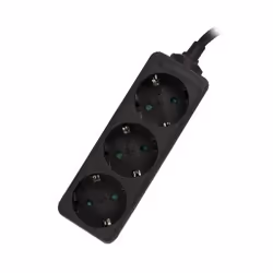 Ewent EW3959, 1,5 m, Intérieure, Type F, Type F (CEE 7/4), Noir, 3 sortie(s) CA