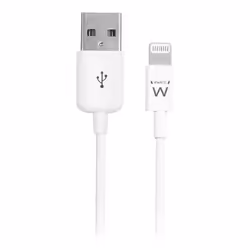 Ewent EW9902, 2 m, Lightning, USB A, Blanc, Droit, Droit