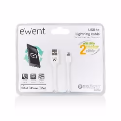 Ewent EW9902 câble Lightning 2 m Blanc