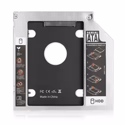 Ewent EW7003 Housse de disques de stockage Acrylonitrile-Butadiène-Styrène (ABS), Aluminium Noir, Blanc
