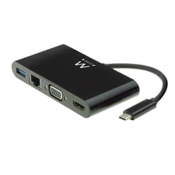 Ewent EW9827 station d'accueil USB 3.2 Gen 1 (3.1 Gen 1) Type-C Noir