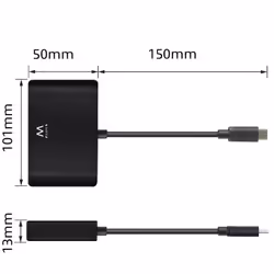 Ewent EW9827 station d'accueil USB 3.2 Gen 1 (3.1 Gen 1) Type-C Noir
