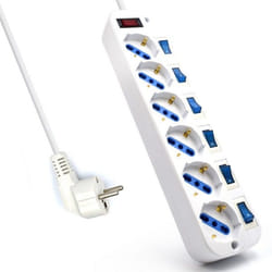 Ewent EW3932-5M protection surtension Blanc 6 sortie(s) CA