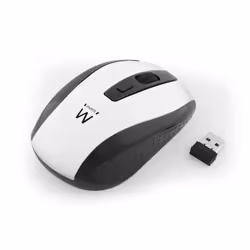 Ewent EW3236, Ambidextre, Optique, RF sans fil, 1600 DPI, Noir, Blanc