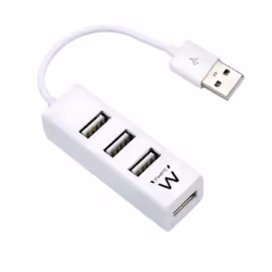 Ewent EW1122, USB 2.0, USB 2.0, Blanc, USB, 1 pièce(s)