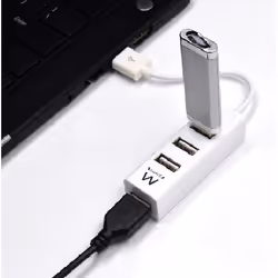 Ewent EW1122 hub & concentrateur USB 2.0 Blanc