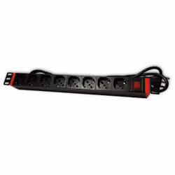 Welly Enjoy IT WY40050 multiprise 2 m 8 sortie(s) CA Intérieure Noir, Rouge