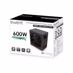 Ewent EW3908 unité d'alimentation d'énergie 600 W 20+4 pin ATX ATX Noir - Vue supplémentaire 4