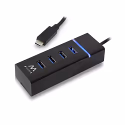 Ewent EW1137, USB 3.2 Gen 1 (3.1 Gen 1) Type-C, USB 3.2 Gen 1 (3.1 Gen 1) Type-A, 5000 Mbit/s, Noir, Statut, 0,3 m