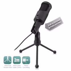 Ewent EW3552 microphone Noir Microphone de PC