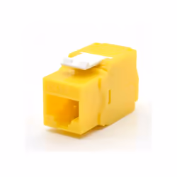 WP WPC-KEY-6AUP-TL/Y, Plat, Jaune, RJ-45, RJ-45, Femelle, Femelle