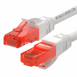WP WPC-PAT-6U002W, 0,2 m, Cat6, U/UTP (UTP), RJ-45, RJ-45, Rouge, Blanc