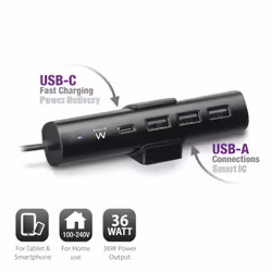 Ewent EW1317 chargeur d'appareils mobiles Universel Noir Secteur Intérieure