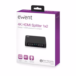 Ewent EW3720 répartiteur vidéo HDMI 2x HDMI - Vue supplémentaire 4