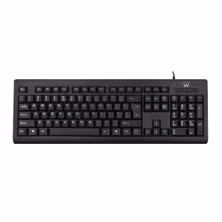 Ewent EW3190, Taille réelle (100 %), USB, QWERTY, Noir
