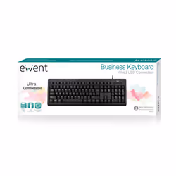 Ewent EW3190 clavier USB QWERTY US International Noir