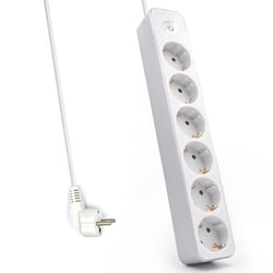 Welly Enjoy IT WY13166 multiprise 1,5 m 6 sortie(s) CA Intérieure Argent, Blanc