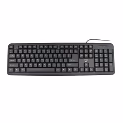 Ewent EW3112, Taille réelle (100 %), USB + PS/2, QWERTY, Noir