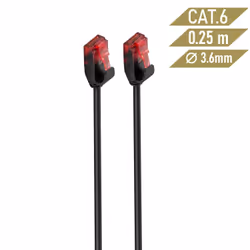 Ewent IM1042 câble de réseau Noir 0,25 m Cat6 U/UTP (UTP)