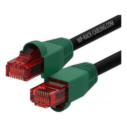 WP WPC-PAT-6U030BL-O câble de réseau Noir, Vert, Rouge 3 m Cat6 U/UTP (UTP)