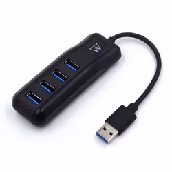 Ewent EW1138, USB 3.2 Gen 1 (3.1 Gen 1) Type-A, USB 3.2 Gen 1 (3.1 Gen 1) Type-A, 5000 Mbit/s, Noir, 0,15 m, USB