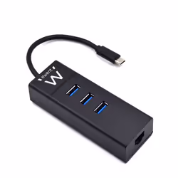 Ewent EW1141 station d'accueil USB 3.2 Gen 1 (3.1 Gen 1) Type-C Noir