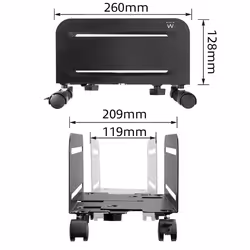 Ewent EW1291 support pour unité centrale Support CPU de chariot Noir - Vue supplémentaire 5