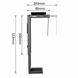 Ewent EW1293 support pour unité centrale Support de CPU sous le bureau Noir - Vue supplémentaire 6