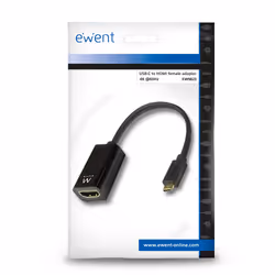 Ewent EW9823 câble vidéo et adaptateur 0,15 m USB Type-C HDMI Type A (Standard) Noir