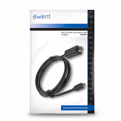 Ewent EW9824 câble vidéo et adaptateur 2 m USB Type-C HDMI Type A (Standard) Noir
