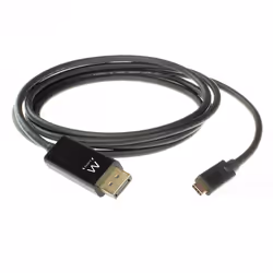 Ewent EW9826 câble vidéo et adaptateur 2 m USB Type-C DisplayPort Noir