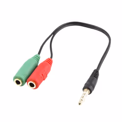 Ewent EC1640, 3,5mm, Mâle, 2 x 3.5mm, Femelle, 0,15 m, Noir, Vert, Rouge