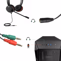 Ewent EC1642 câble audio 0,15 m 3,5mm 2 x 3.5mm Noir, Vert, Rouge